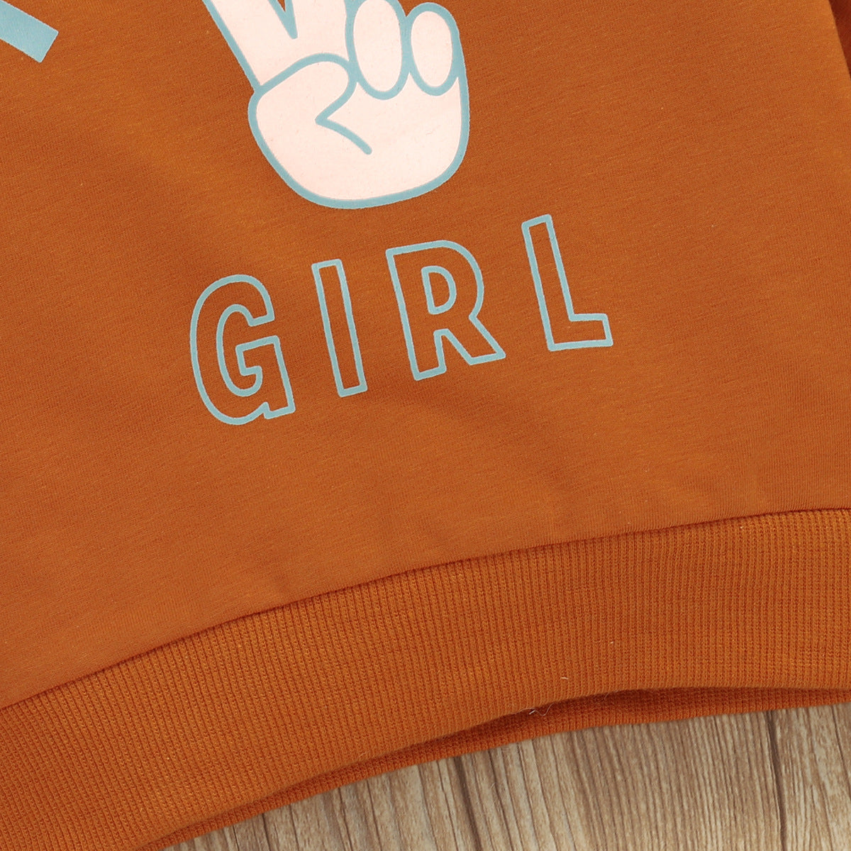 Baby Kid Girls Letters Cartoon Print Hoodies Swearshirts Wholesale 221220154