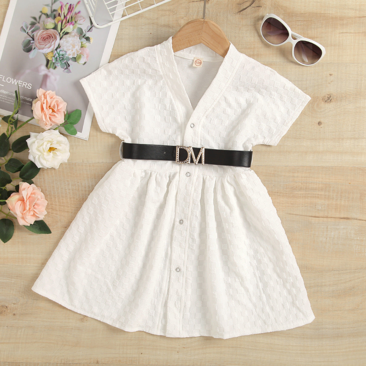 Baby Kid Girls Solid Color Dresses Wholesale 221220168