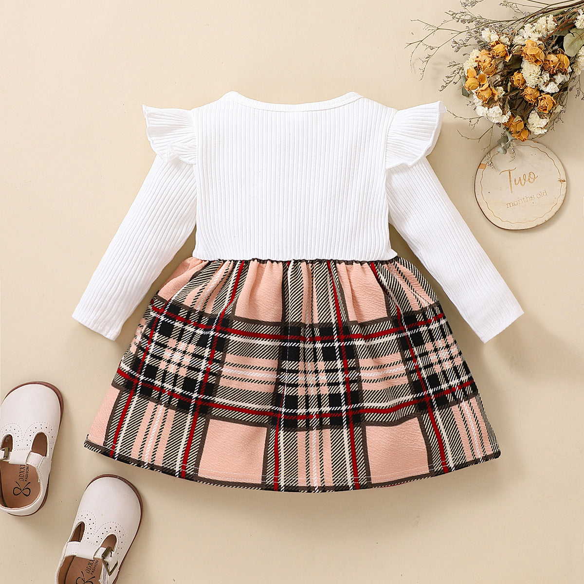 Baby Kid Girls Checked Bow Dresses Wholesale 221220170