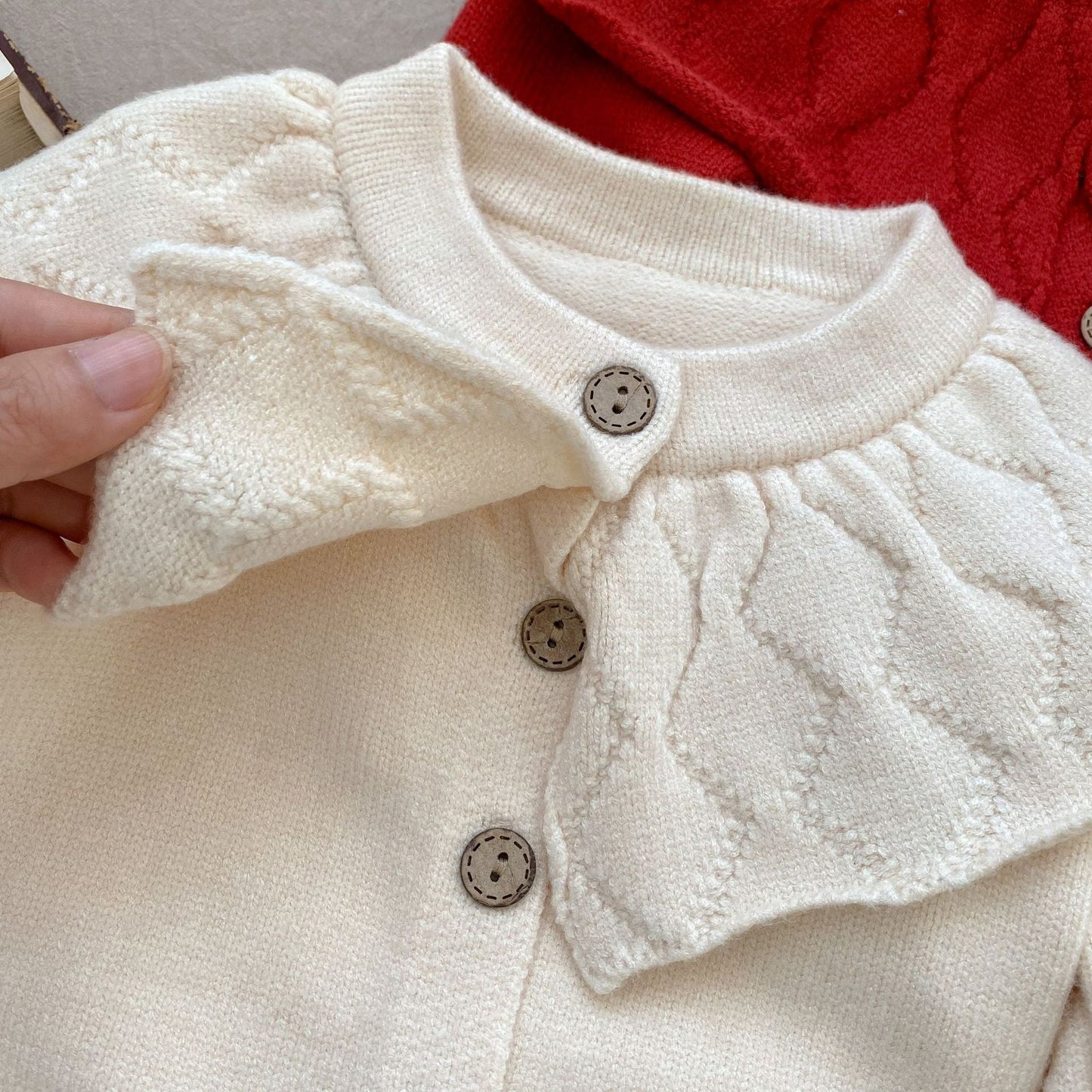 Baby Girls Solid Color Cardigan Wholesale 221220195