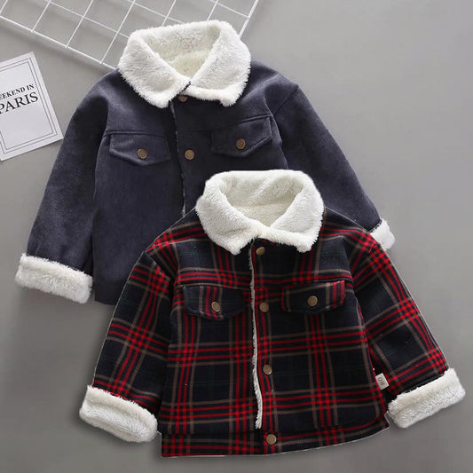 Baby Kid Boys Checked Jackets Outwears Wholesale 22122026