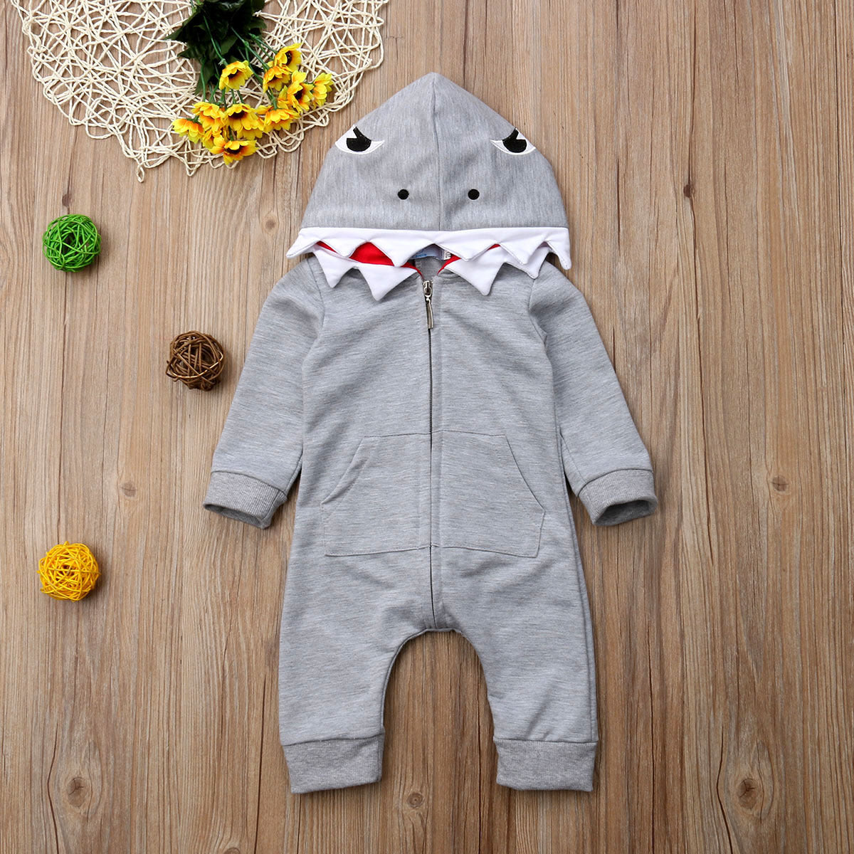 Baby Boys Cartoon Embroidered Jumpsuits Wholesale 22122042