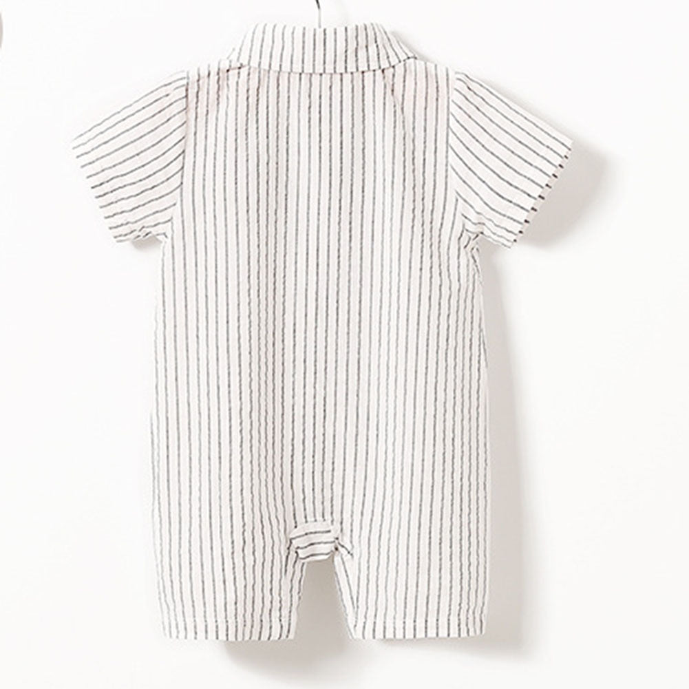 Baby Boys Striped Bow Jumpsuits Wholesale 22122050