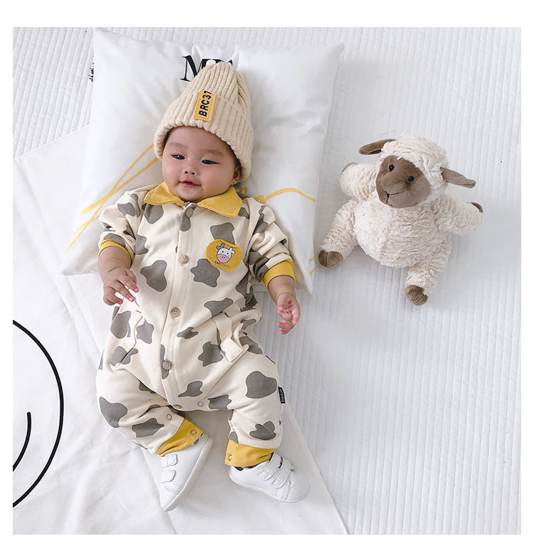 Baby Unisex Cow Jumpsuits Wholesale 22122104