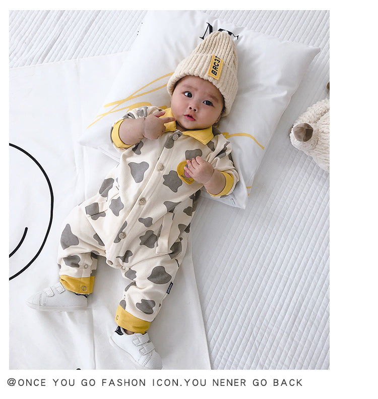 Baby Unisex Cow Jumpsuits Wholesale 22122104