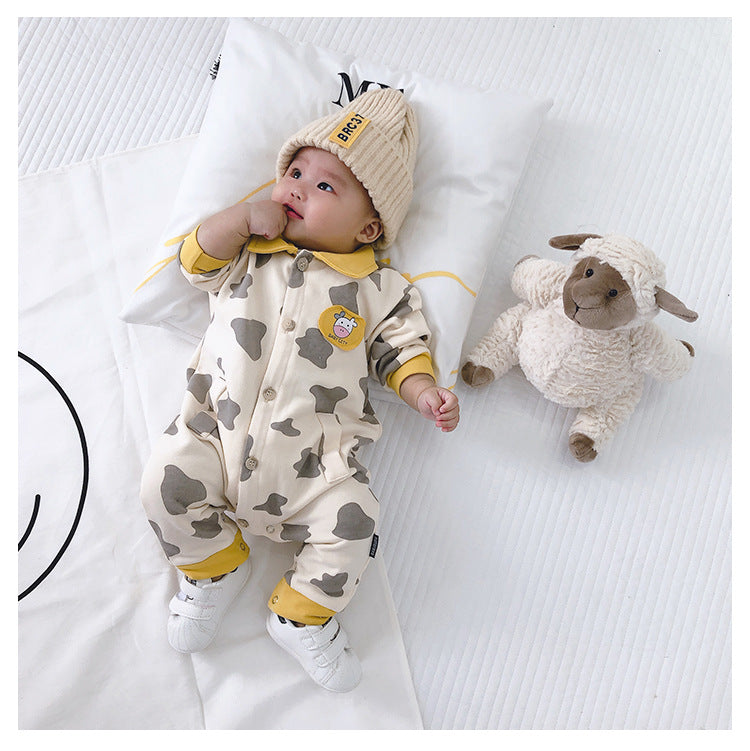 Baby Unisex Cow Jumpsuits Wholesale 22122104