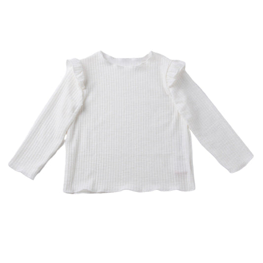 Baby Kid Girls Solid Color Striped Tops Wholesale 221221264