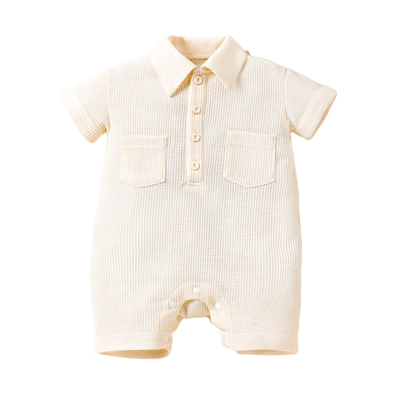 Baby Unisex Solid Color Rompers Wholesale 221221280