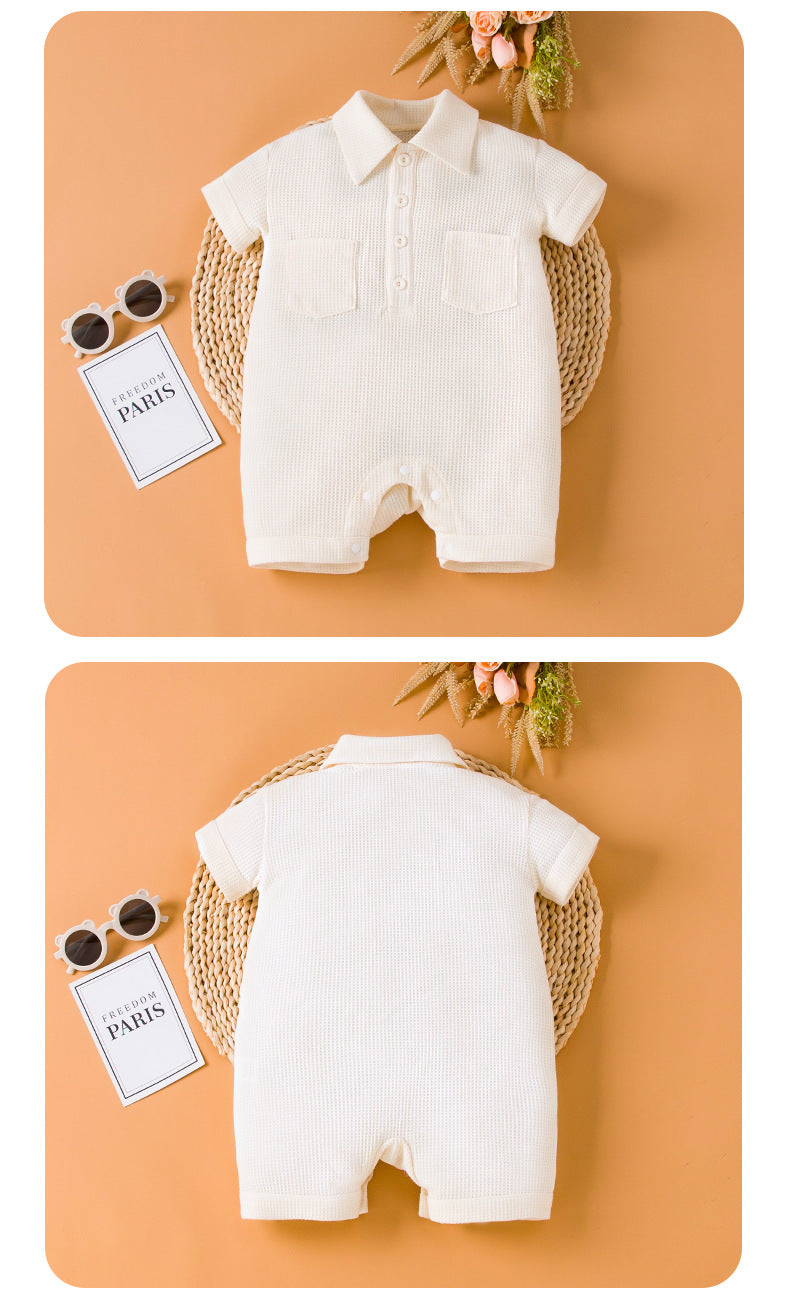 Baby Unisex Solid Color Rompers Wholesale 221221280