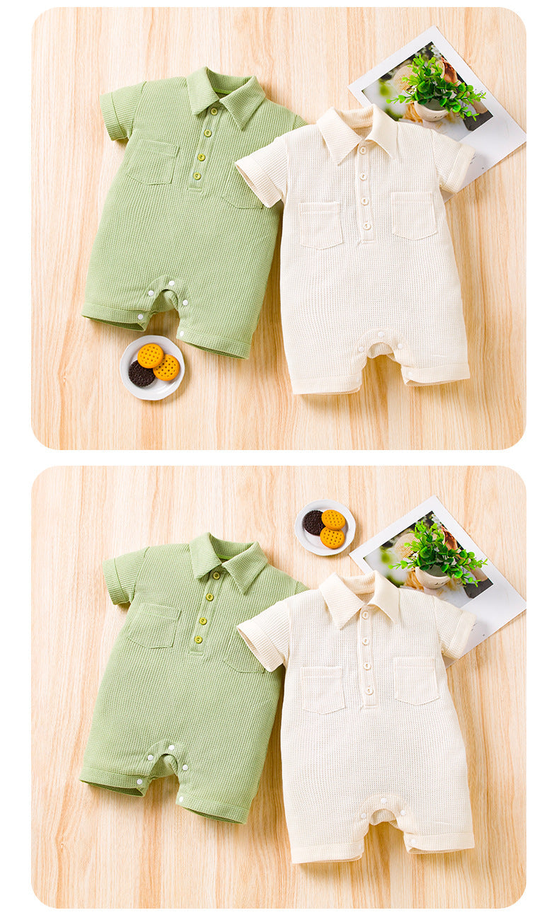 Baby Unisex Solid Color Rompers Wholesale 221221280