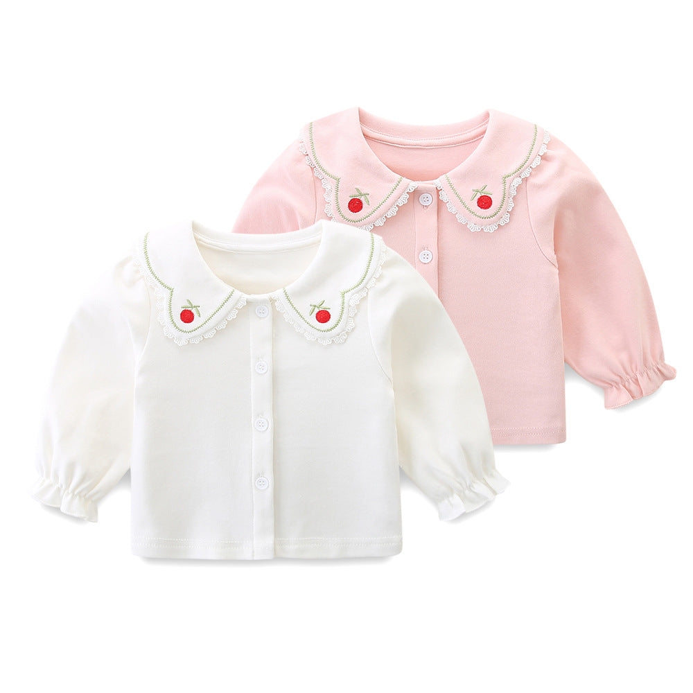 Baby Kid Girls Embroidered Tops Wholesale 221221303