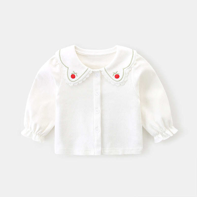 Baby Kid Girls Embroidered Tops Wholesale 221221303