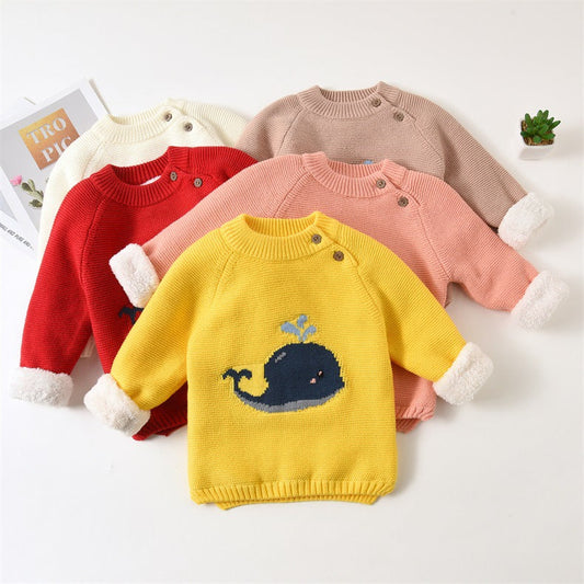 Baby Kid Unisex Animals Cartoon Crochet Sweaters Wholesale 22122603