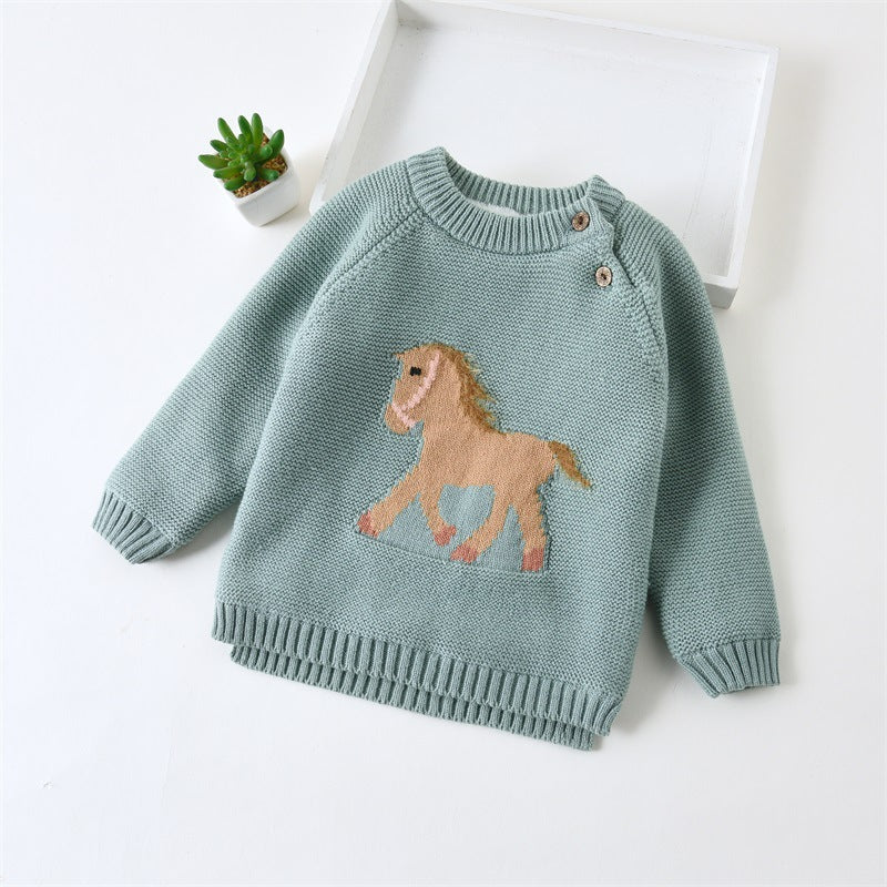 Baby Kid Unisex Animals Cartoon Crochet Sweaters Wholesale 22122603