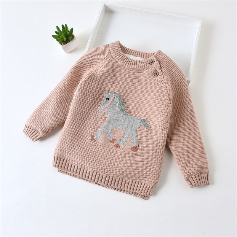 Baby Kid Unisex Animals Cartoon Crochet Sweaters Wholesale 22122603