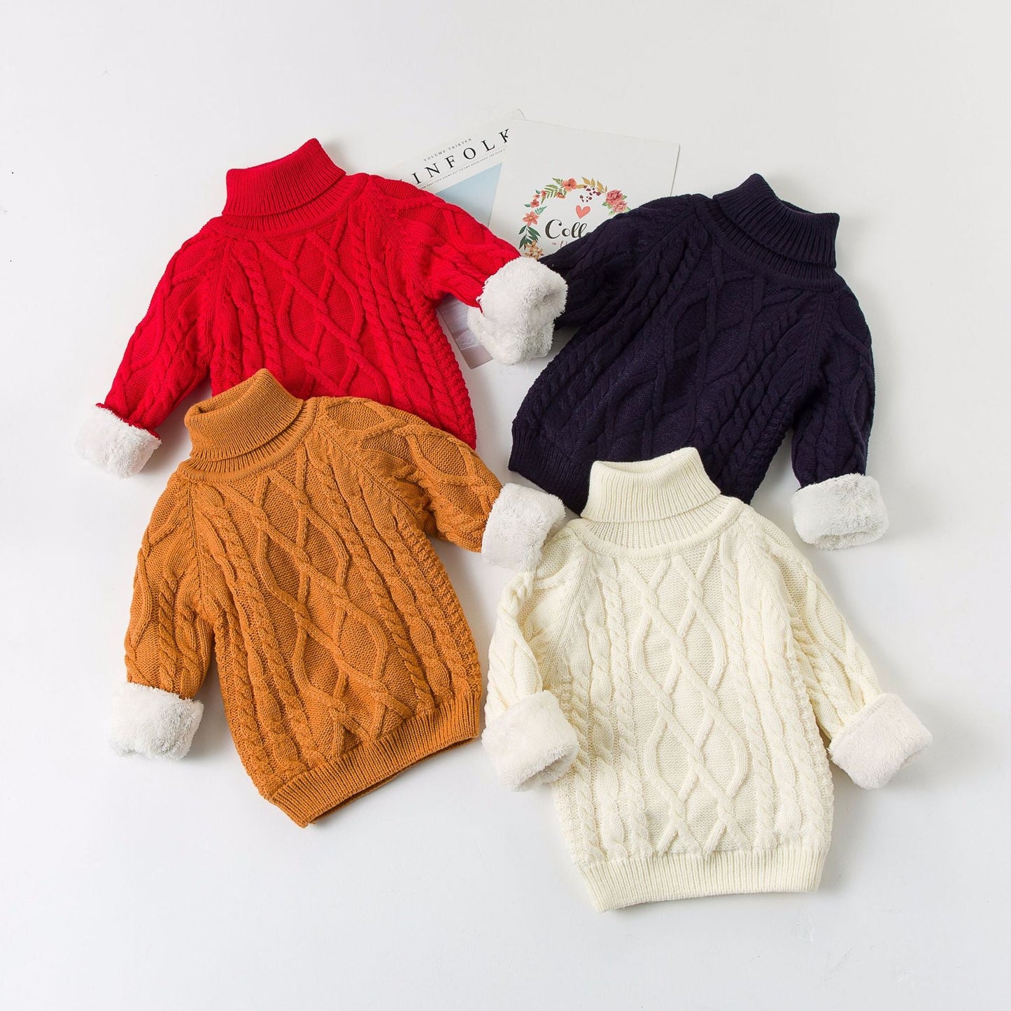 Baby Kid Girls Solid Color Sweaters Knitwear Wholesale 22122605