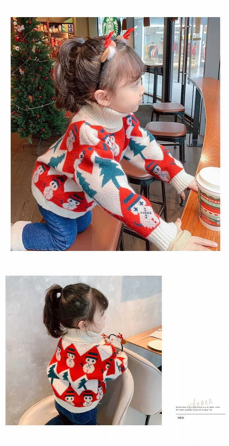 Baby Kid Girls Cartoon Plant Crochet Christmas Sweaters Wholesale 221226128