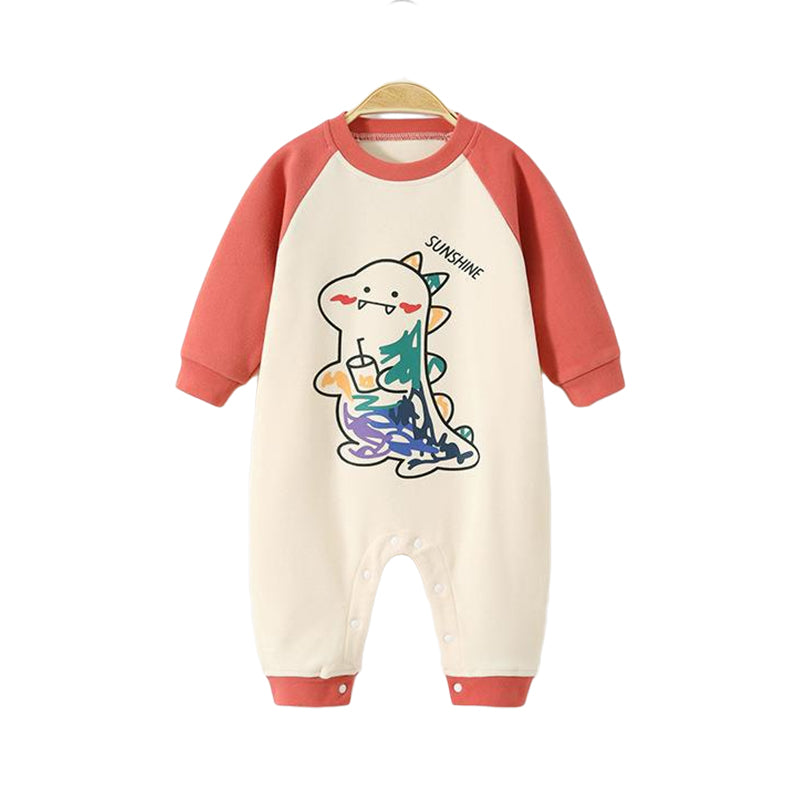 Baby Unisex Letters Color-blocking Cartoon Print Jumpsuits Wholesale 221226139