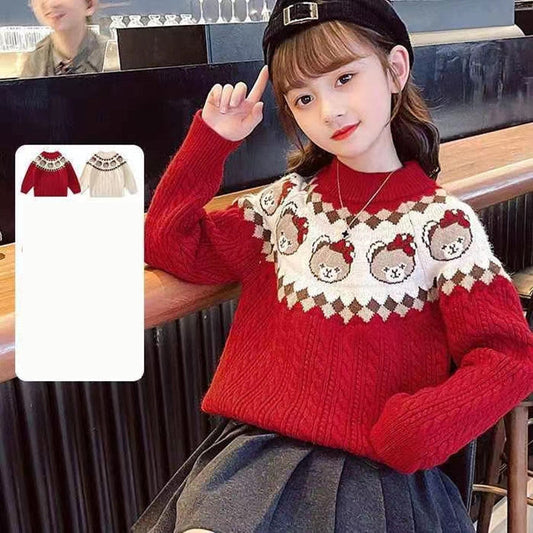 Kid Girls Cartoon Crochet Sweaters Wholesale 221226171