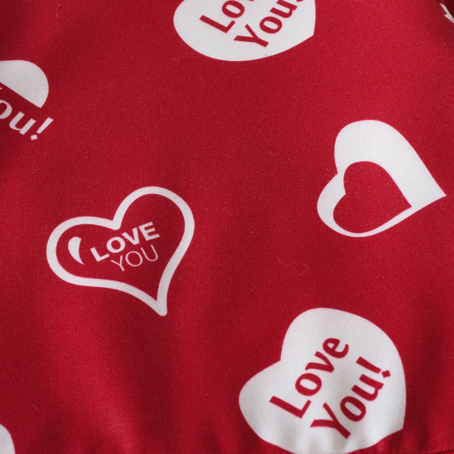 2 Pieces Set Baby Kid Unisex Valentine's Day Letters Love heart Print Hoodies Swearshirts And Ribbon Pants Wholesale 221226250