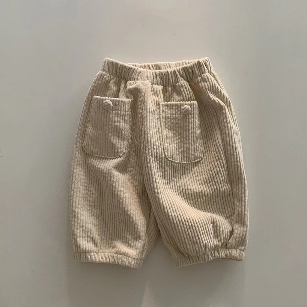 Baby Unisex Solid Color Striped Pants Wholesale 221226264