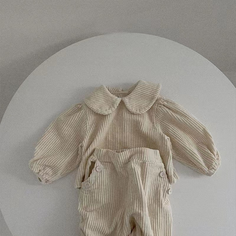 Baby Unisex Solid Color Muslin&Ribbed Tops Wholesale 221226281