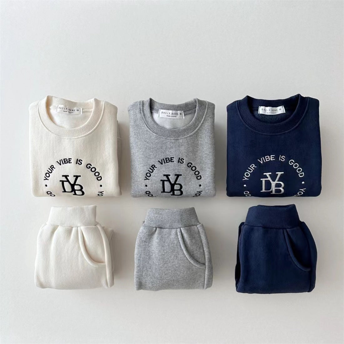 2 Pieces Set Baby Kid Unisex Letters Hoodies Swearshirts And Solid Color Pants Wholesale 221226345