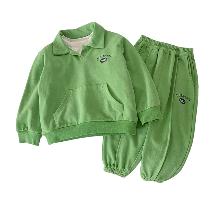 2 Pieces Set Baby Kid Boys Letters Tops And Pants Wholesale 221226382