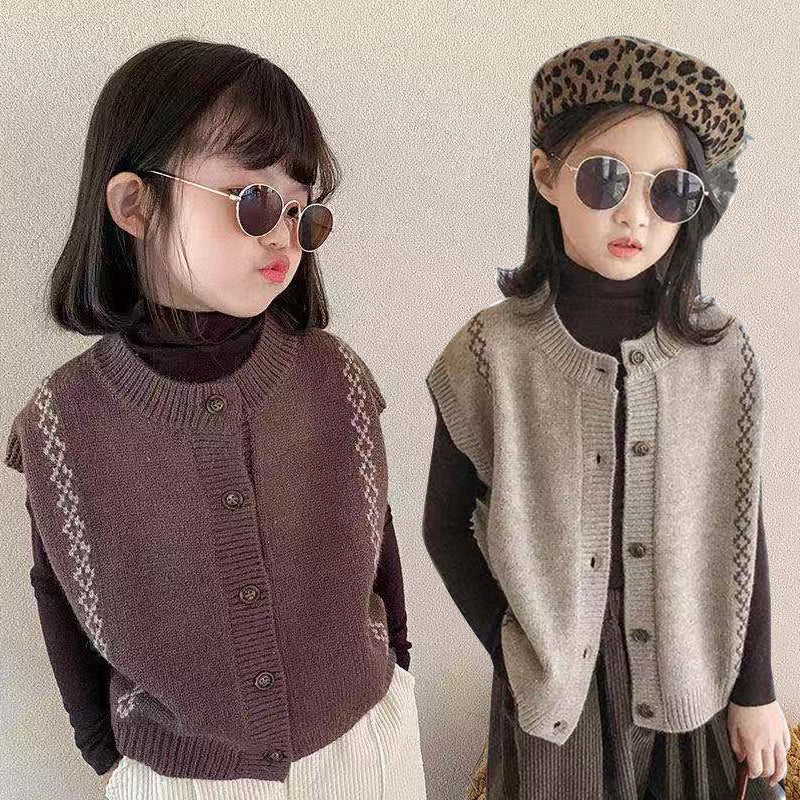 Baby Kid Girls Solid Color Vests Waistcoats Wholesale 22122646