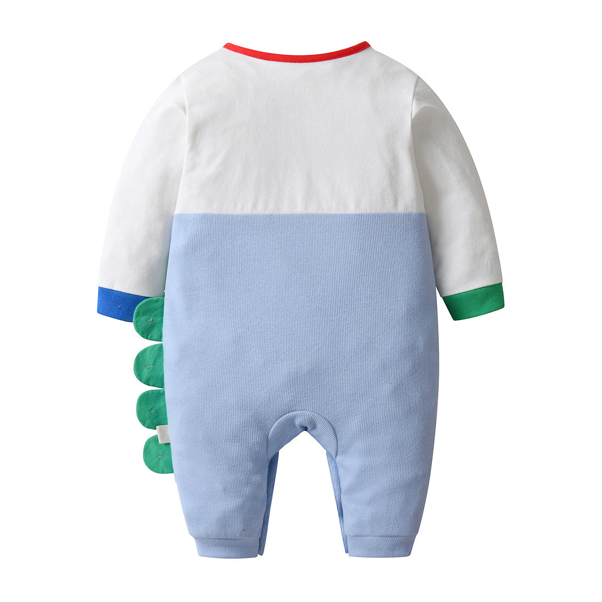 Baby Boys Color-blocking Cartoon Embroidered Jumpsuits Wholesale 22122696