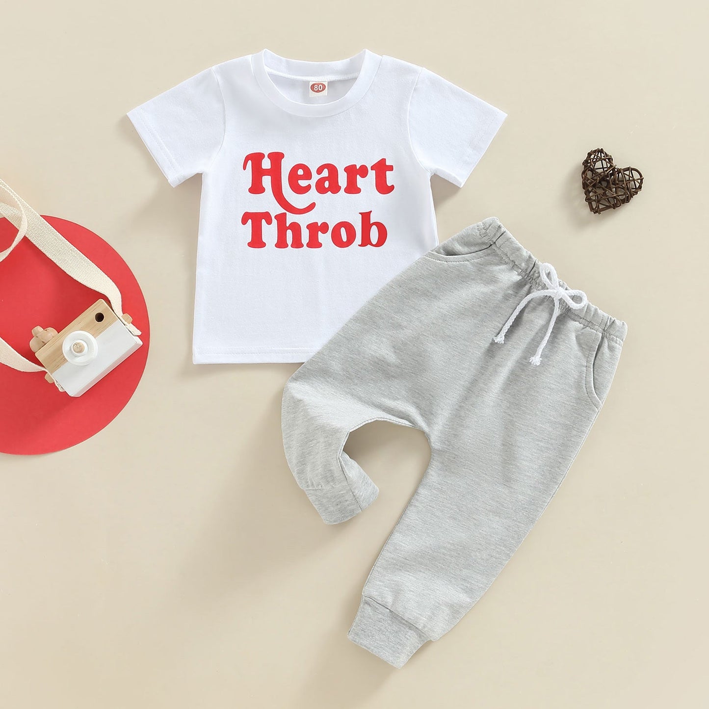 2 Pieces Set Baby Kid Unisex Letters T-Shirts And Solid Color Pants Wholesale 221229715