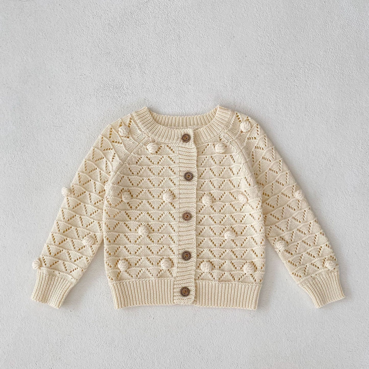 Baby Kid Girls Solid Color Cardigan