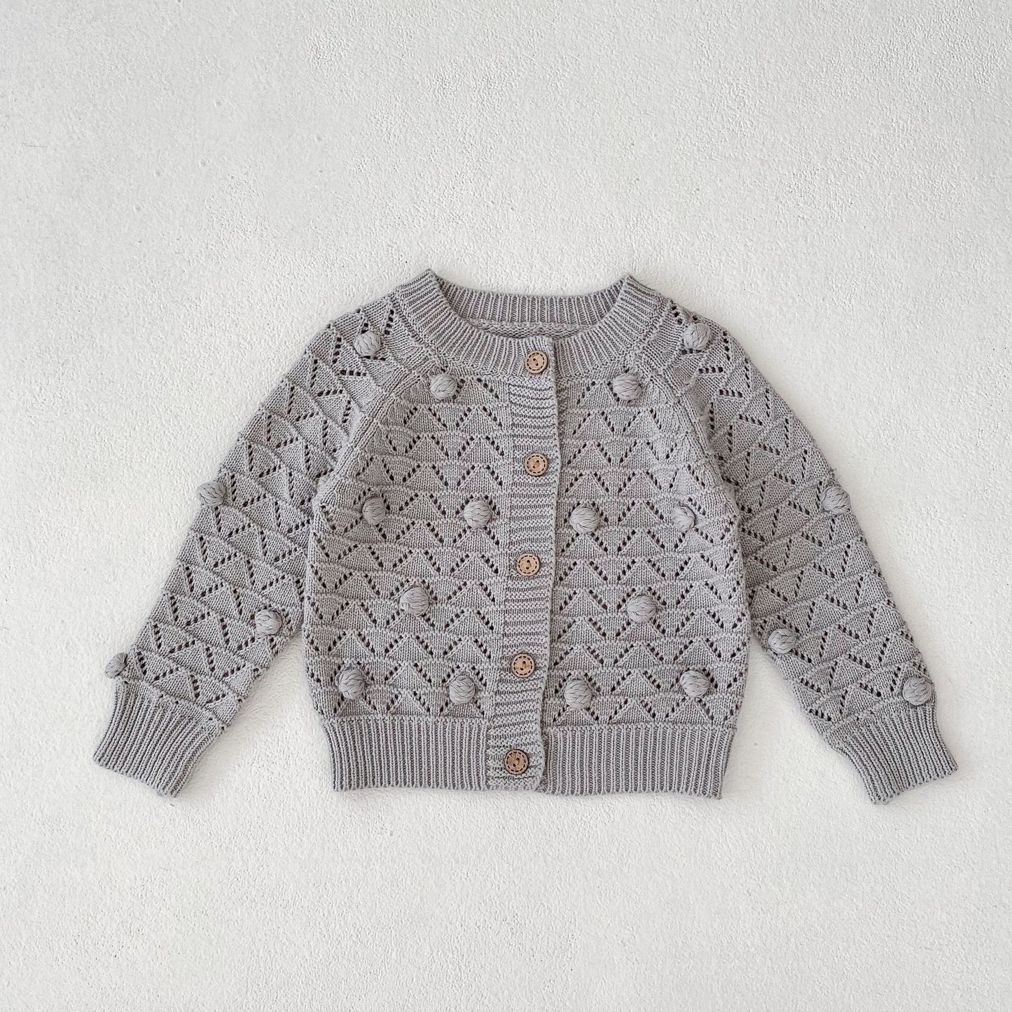 Baby Kid Girls Solid Color Cardigan