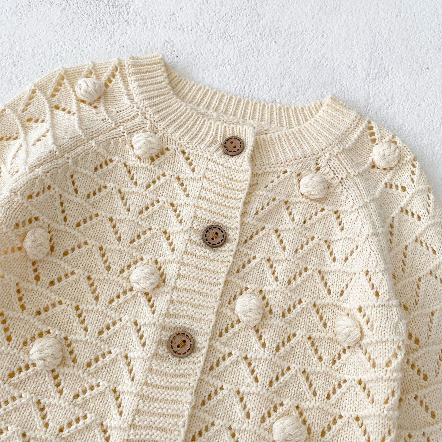 Baby Kid Girls Solid Color Cardigan