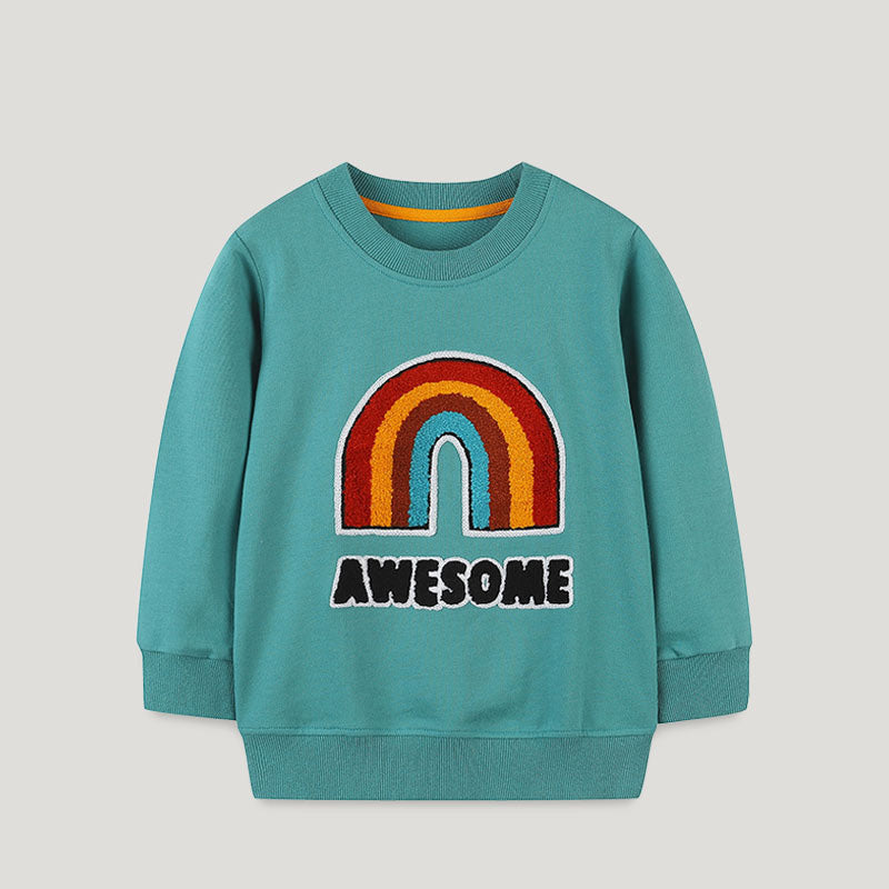 Baby Kid Unisex Letters Rainbow Hoodies Swearshirts Wholesale 221221138