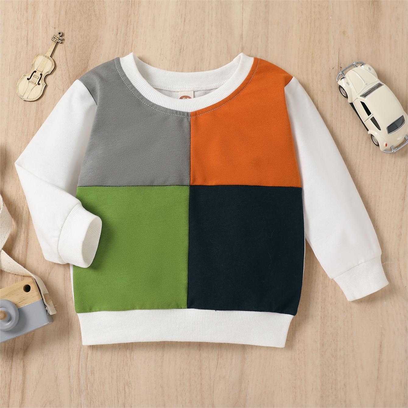 Baby Unisex Color-blocking Hoodies Swearshirts Wholesale 221216243